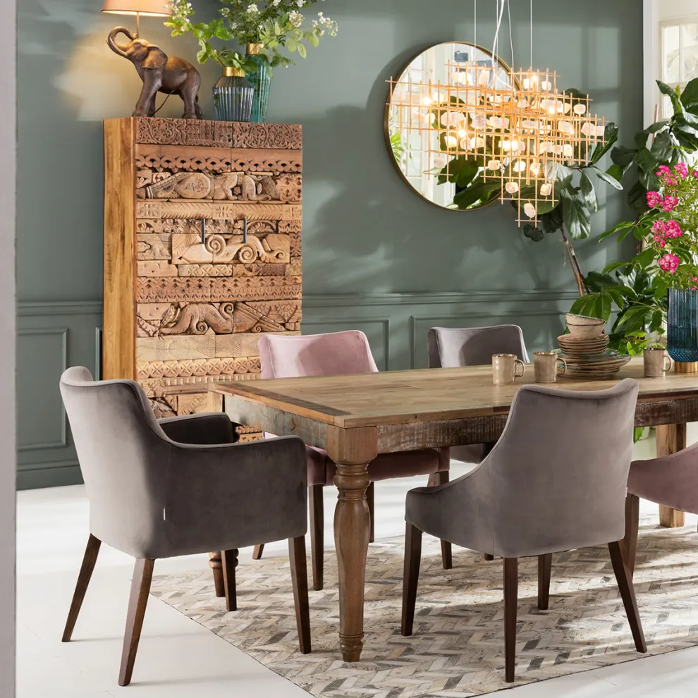 Armleunstoel Black Mode Fluweel Grijs