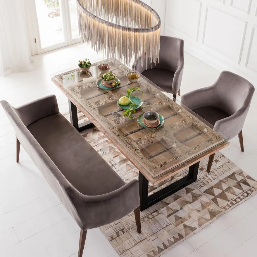 Armleunstoel Mode Fluweel Grijs