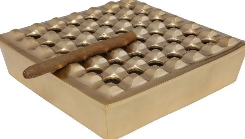 Asbak Soho Square Brass 25x25cm