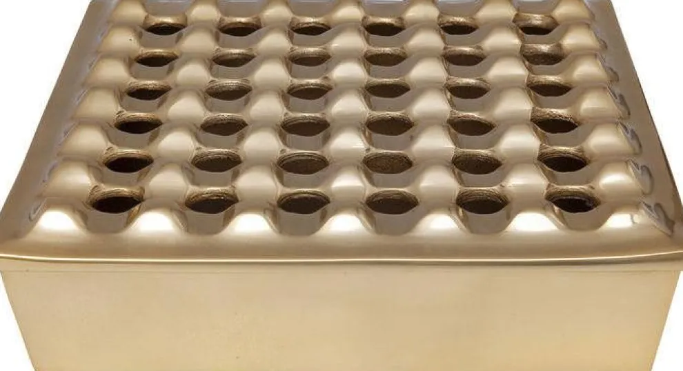 Asbak Soho Square Brass 25x25cm