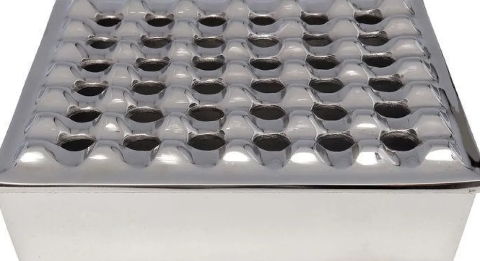 Asbak Soho Square Silver 25x25cm