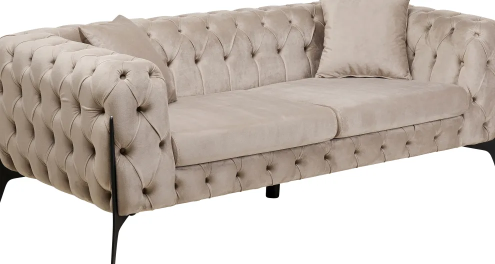 Bank Bellissima 2-Seater Velvet Beige 200cm