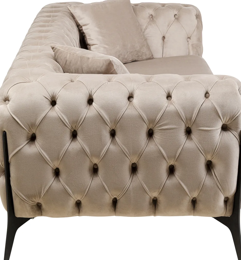 Bank Bellissima 2-Seater Velvet Beige 200cm