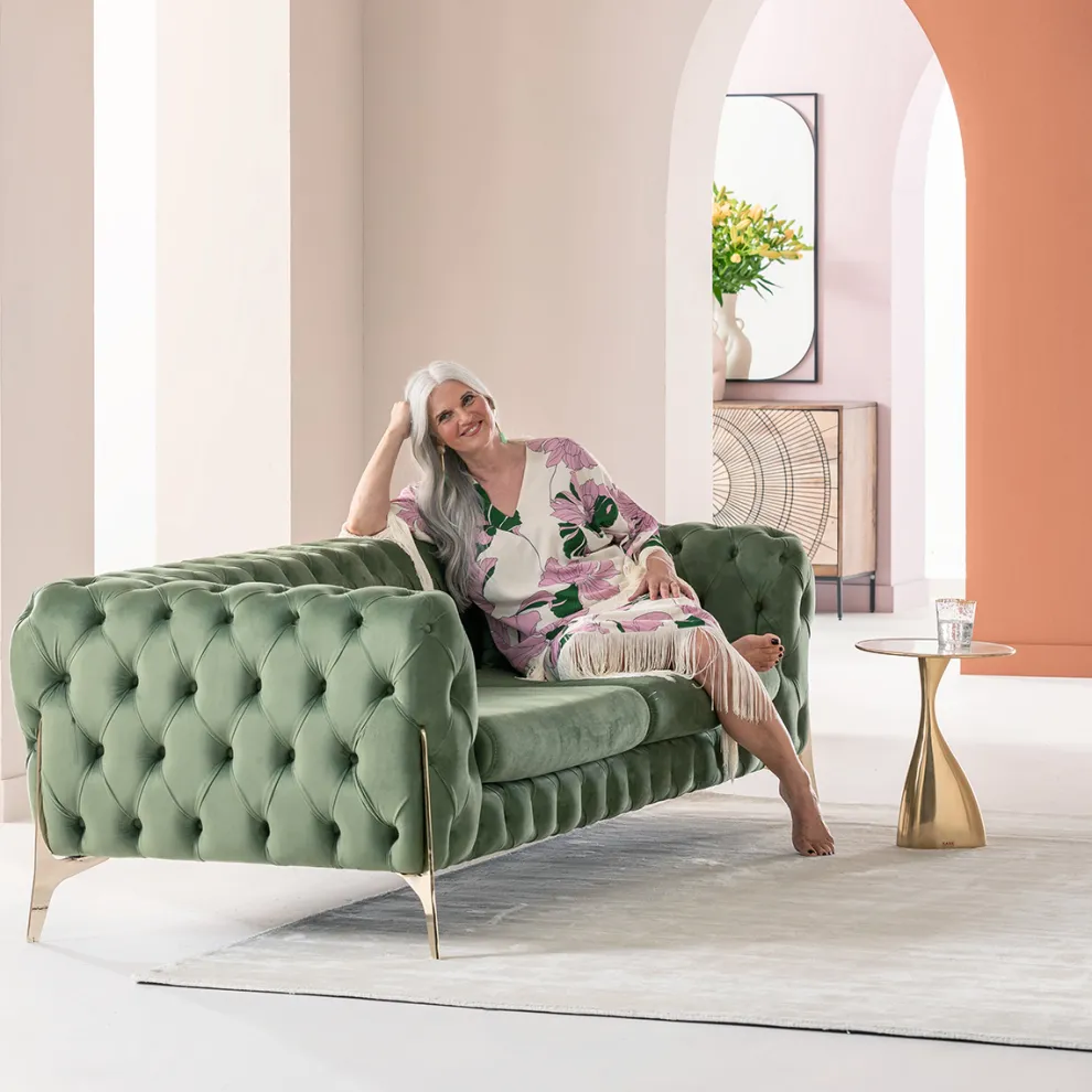 Bank Bellissima 2-Seater Velvet Green 200cm