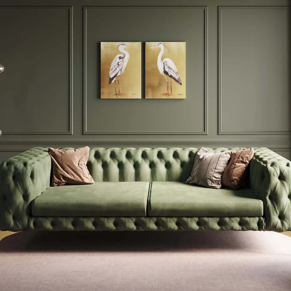 Bank Bellissima 3-zits Green 240cm