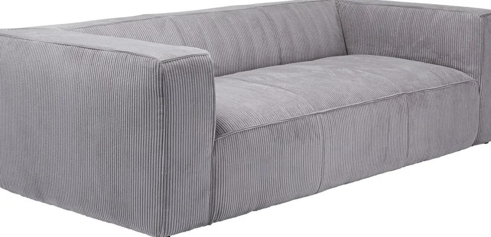 Bank Cubetto Cord 3-zits Light Grey 220cm