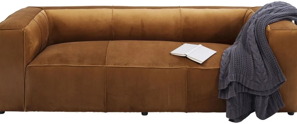 Bank Cubetto 3-Zits Fluweel Bruin