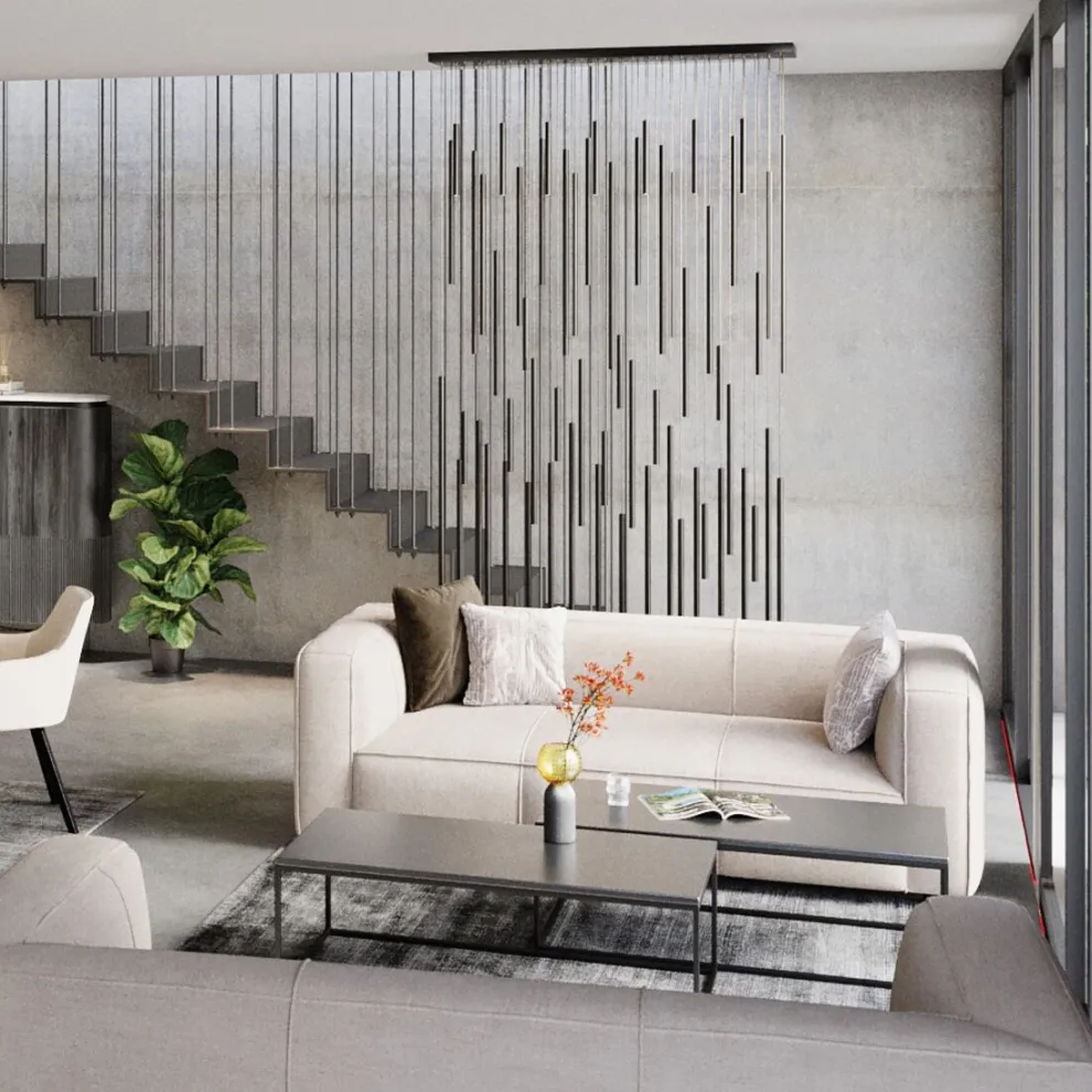 Bank Cubetto 3-zits Cream 220cm