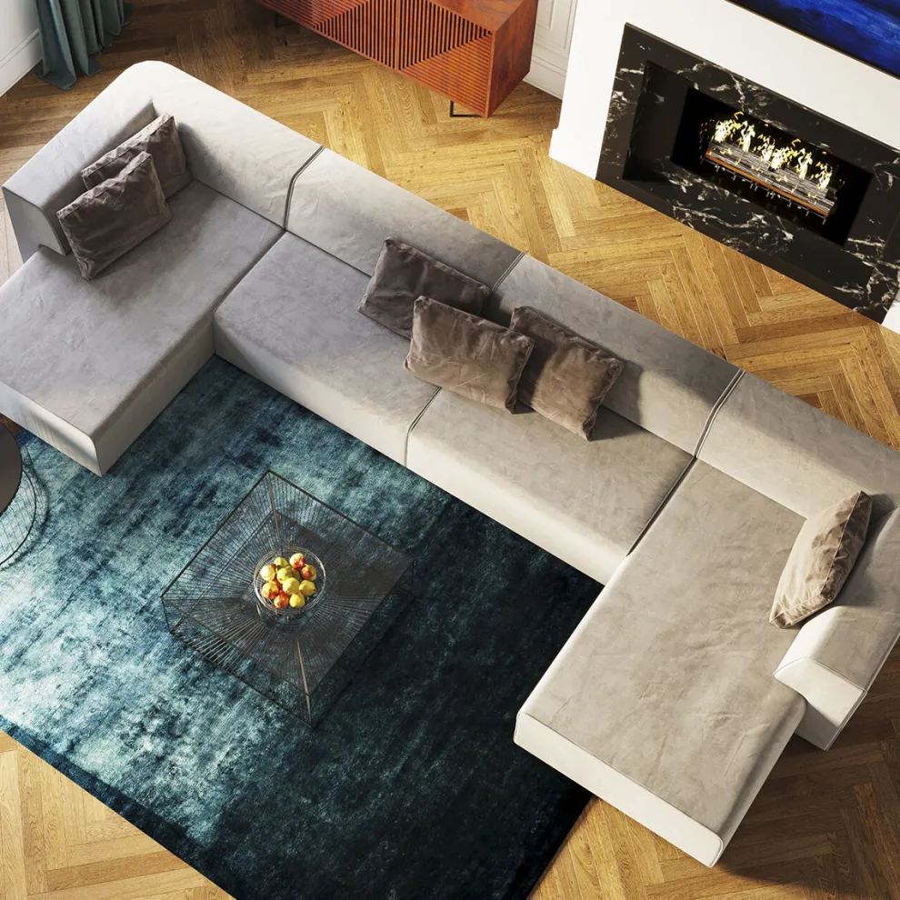 Bank Infinity Malibu Grijs 434cm