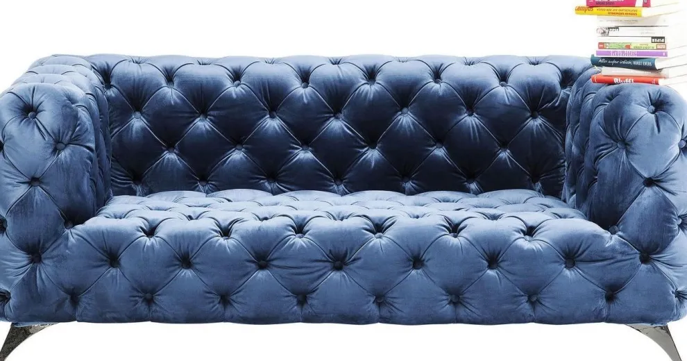 Bank Look 2-Zits Fluweel Blauw