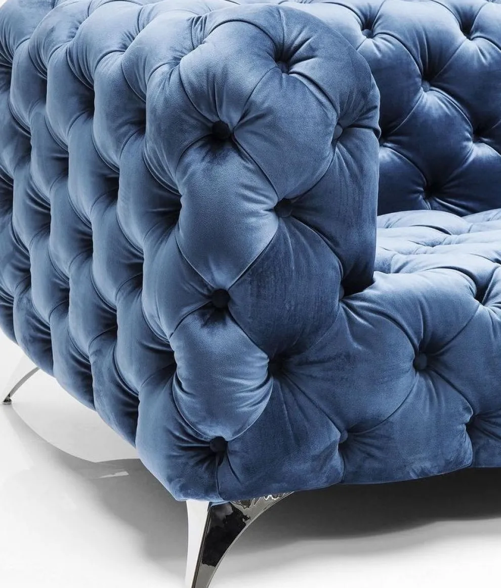 Bank Look 2-Zits Fluweel Blauw