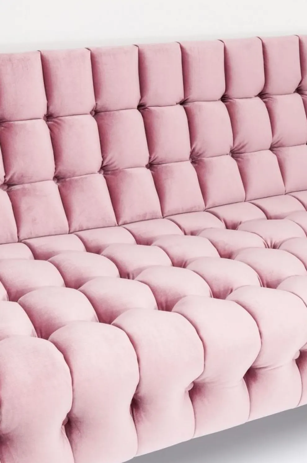 Bank Milchbar 3-Zits Fluweel Roze