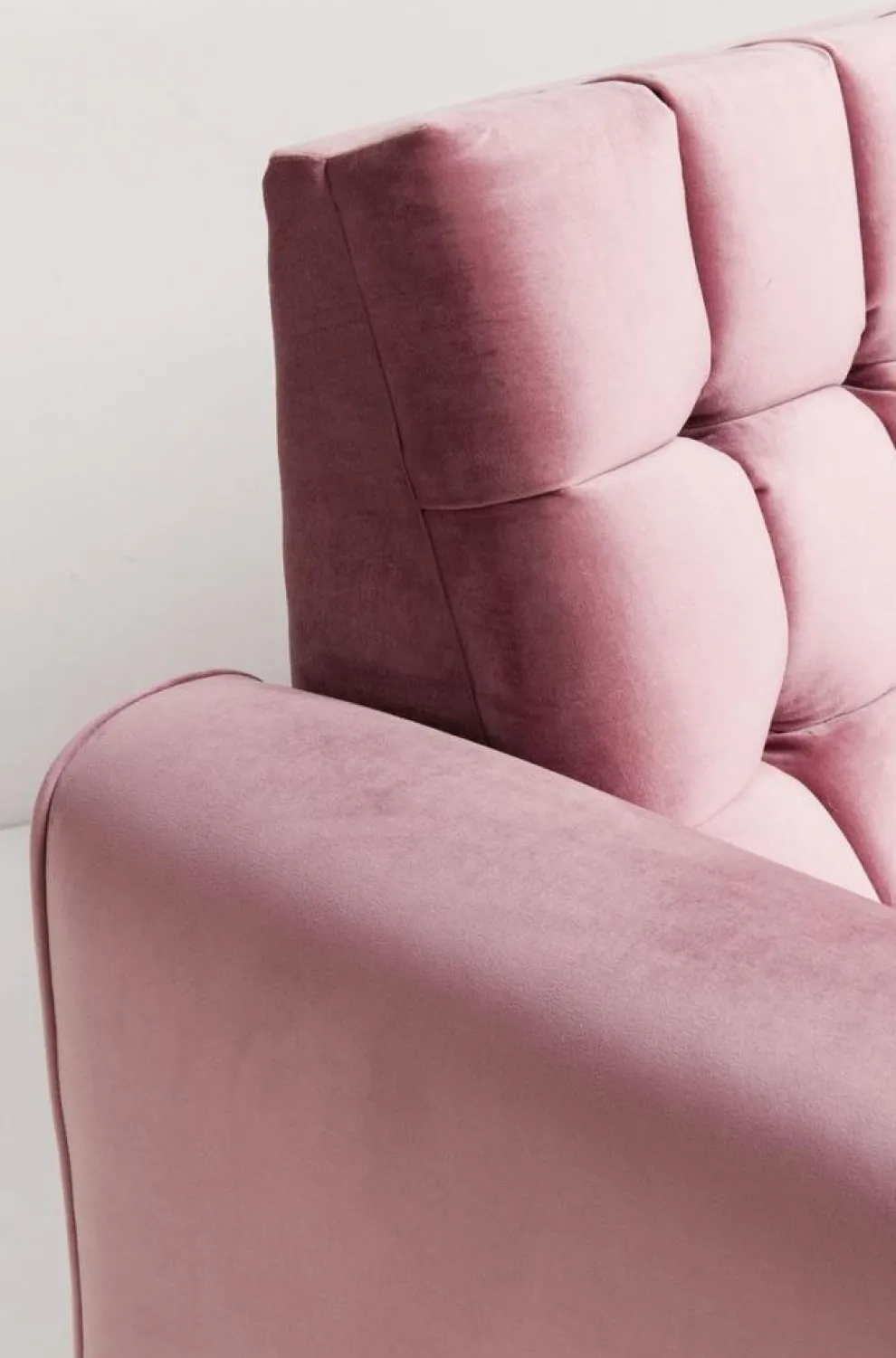 Bank Milchbar 3-Zits Fluweel Roze