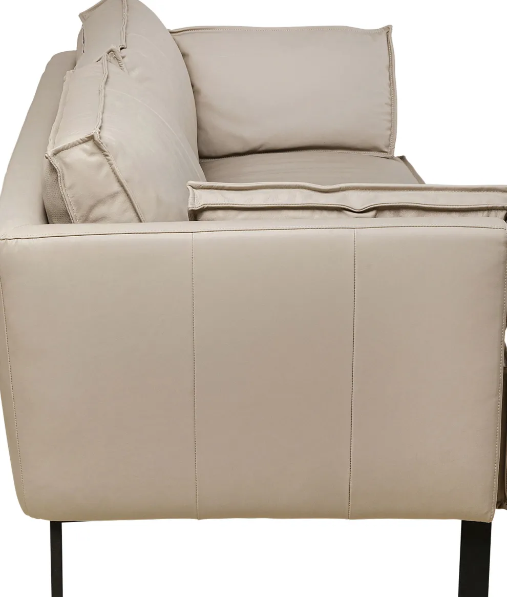 Bank 3-Seater Victor Leather Grey 233cm