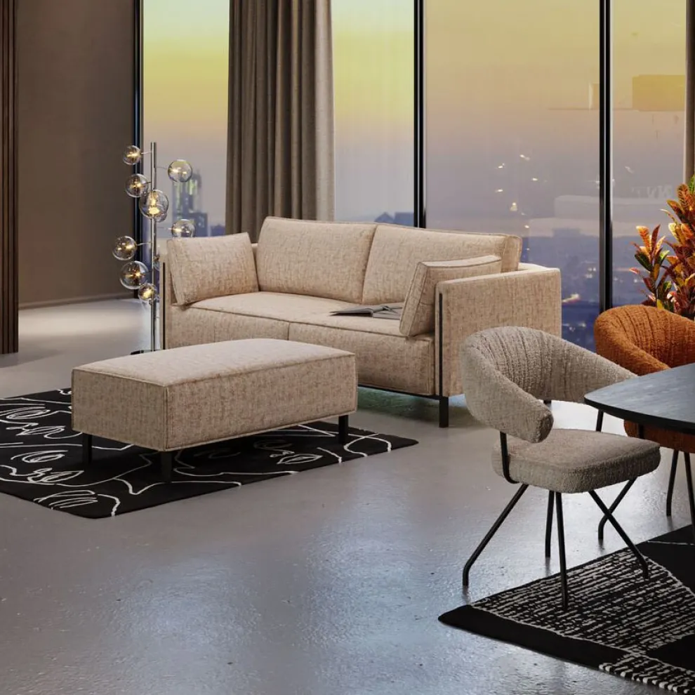 Bank 3-zits Victor Beige 233cm