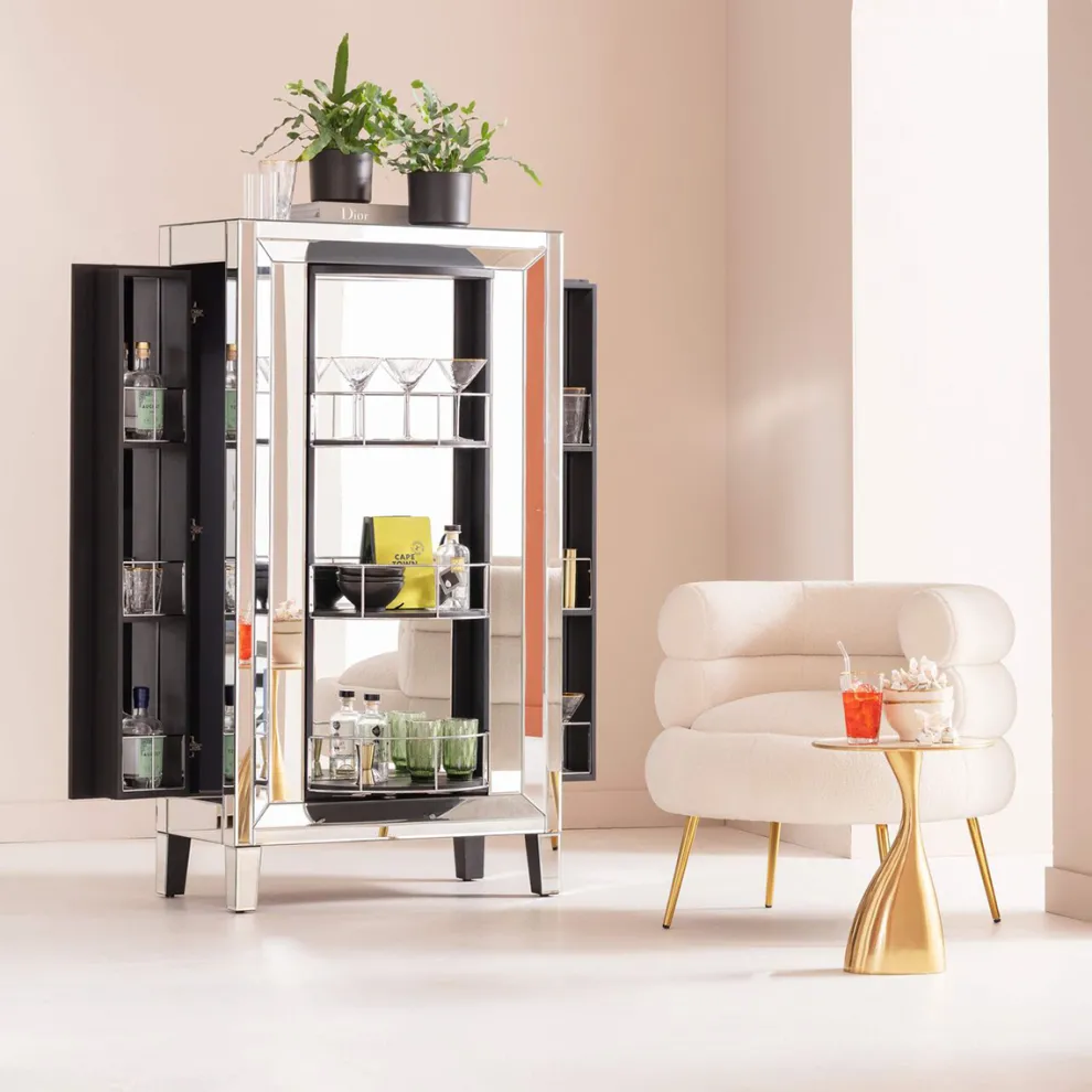 Barkast Luxury Champagne Hoogstaand 84x152cm