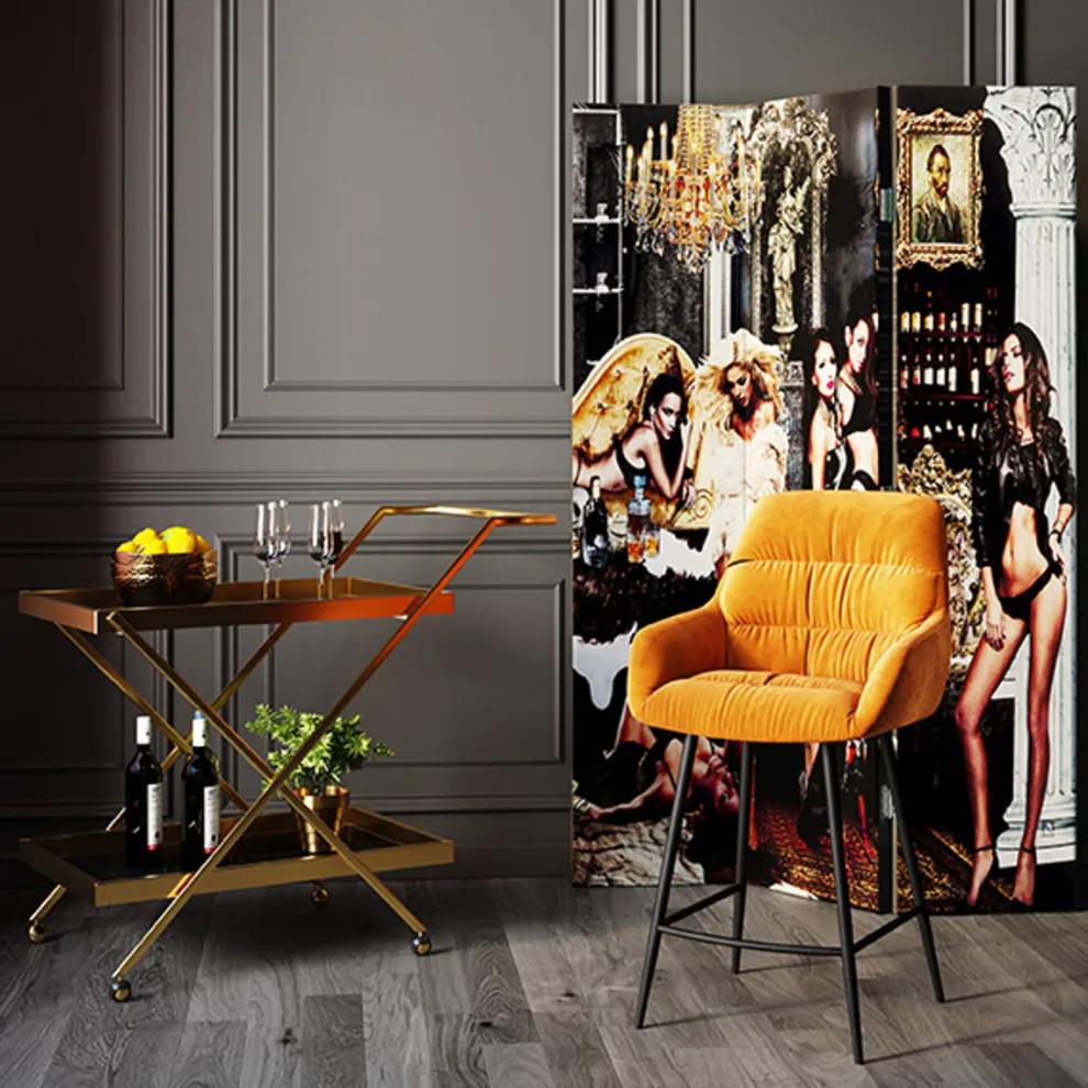 Barkruk Bristol Yellow 69cm