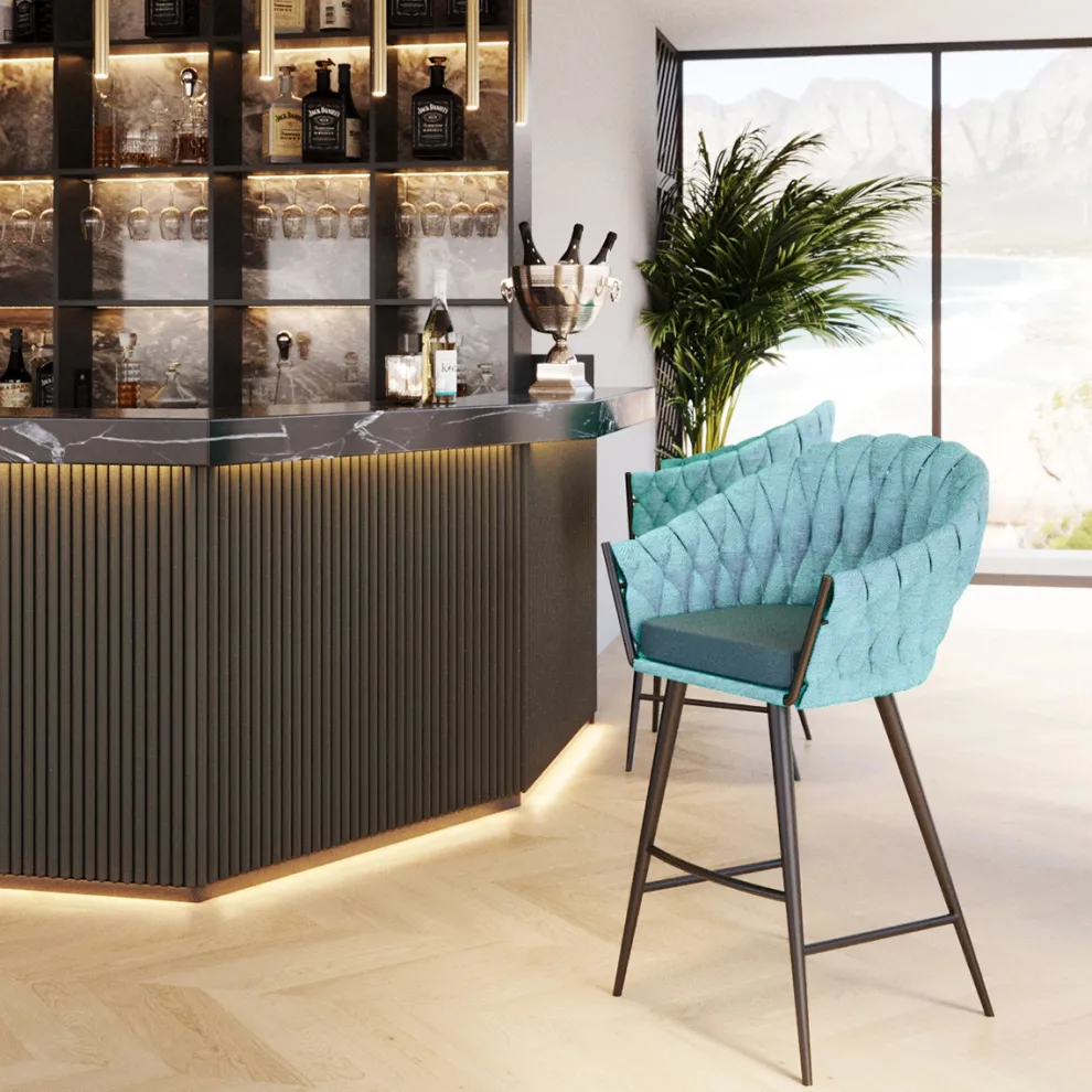 Barkruk Knot Petrol-Blauw