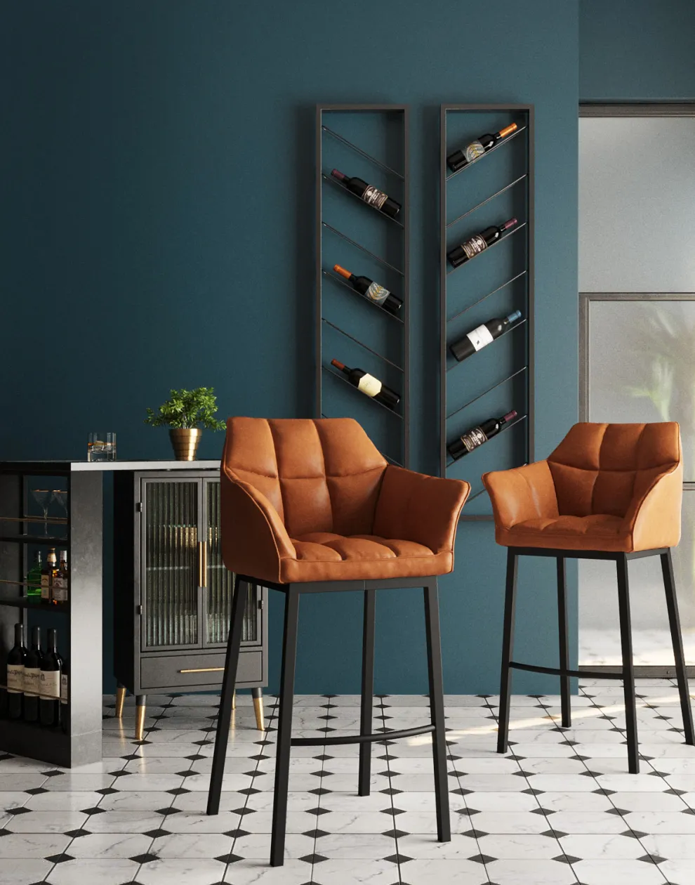 Barkruk Thinktank Vier Poten Bruin