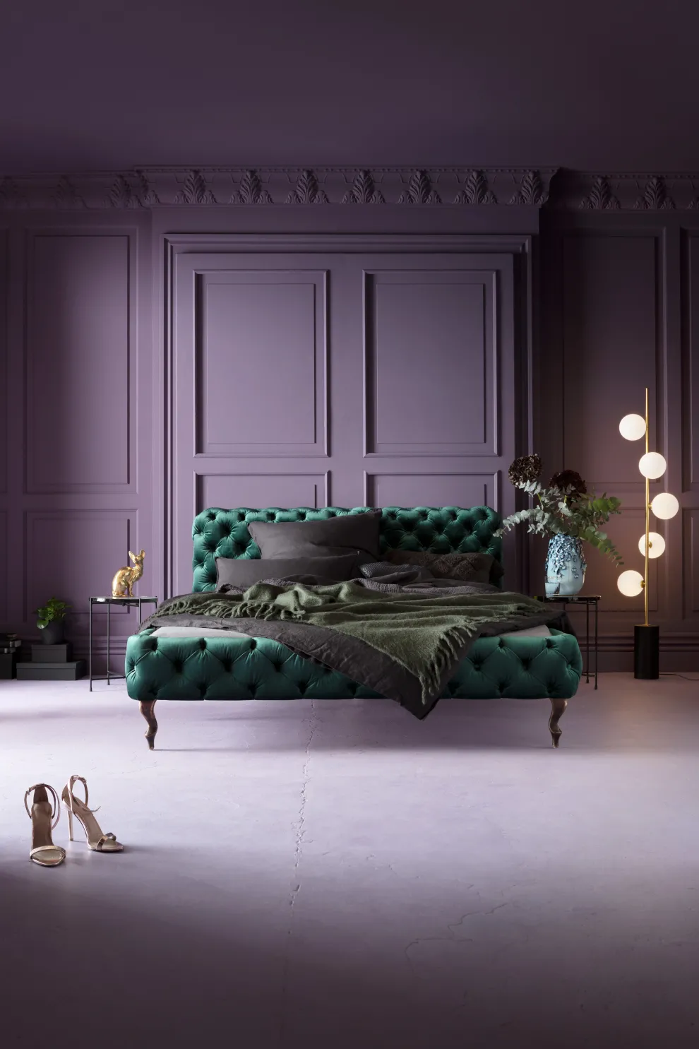 Bed Desire Fluweel Groen 160x200cm
