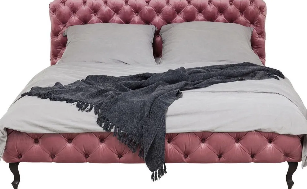 Bed Desire Fluweel Roze 160x200cm