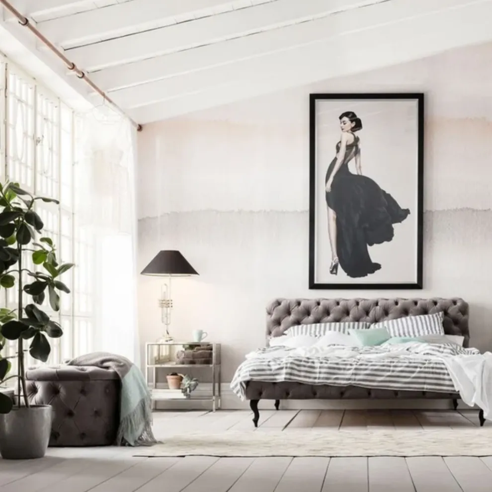 Bed Desire Fluweel Zilvergrijs 160x200cm