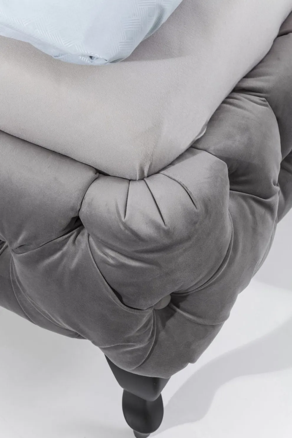 Bed Desire Fluweel Zilvergrijs 160x200cm