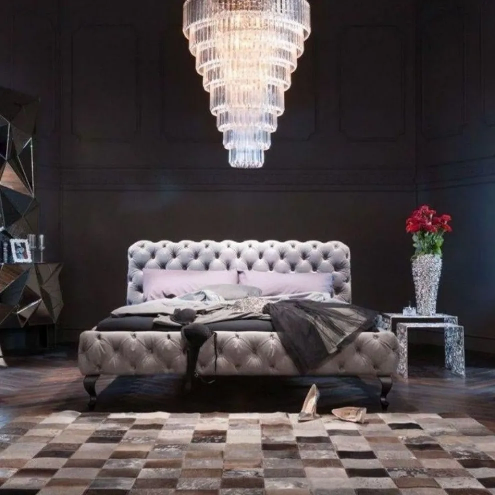 Bed Desire Fluweel Zilvergrijs 200x200cm