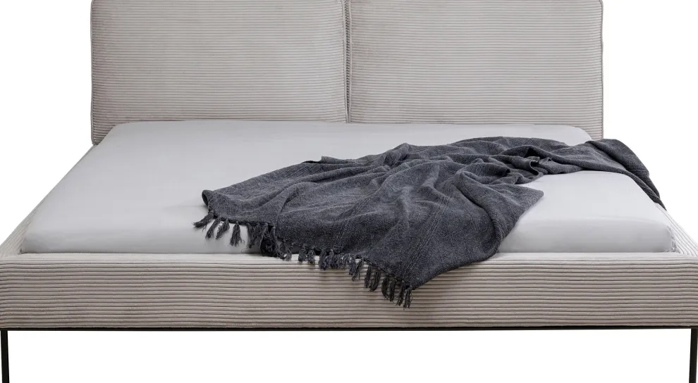 Bed East Side Cord Grey 160x200cm