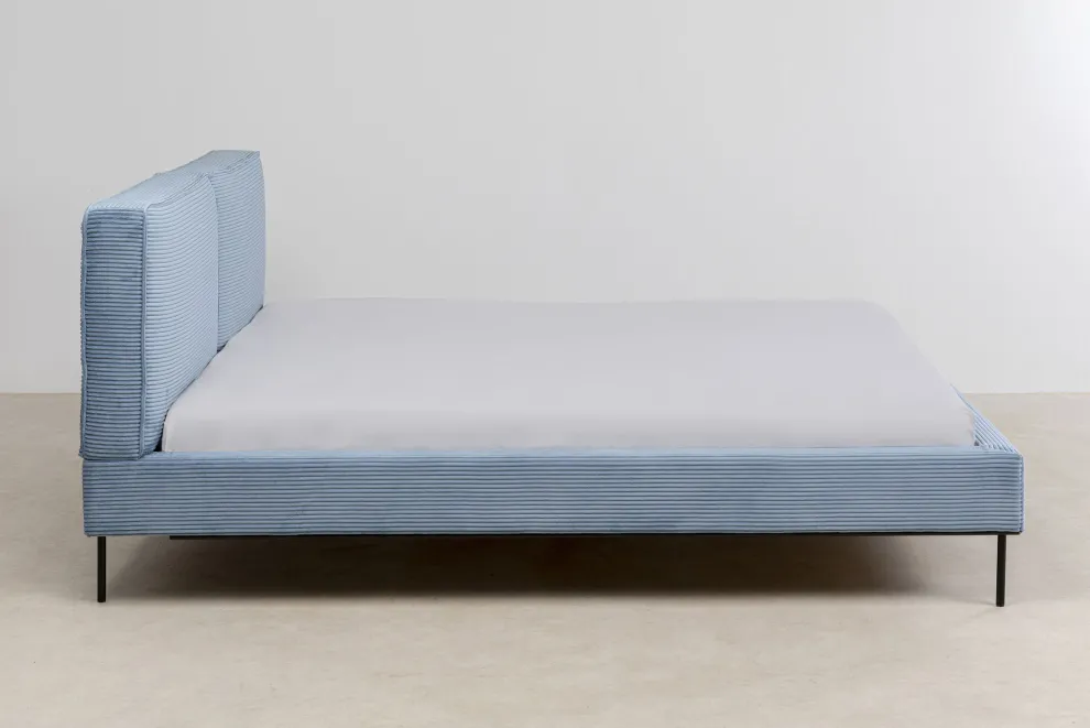 Bed East Side Cord Blue 160x200cm