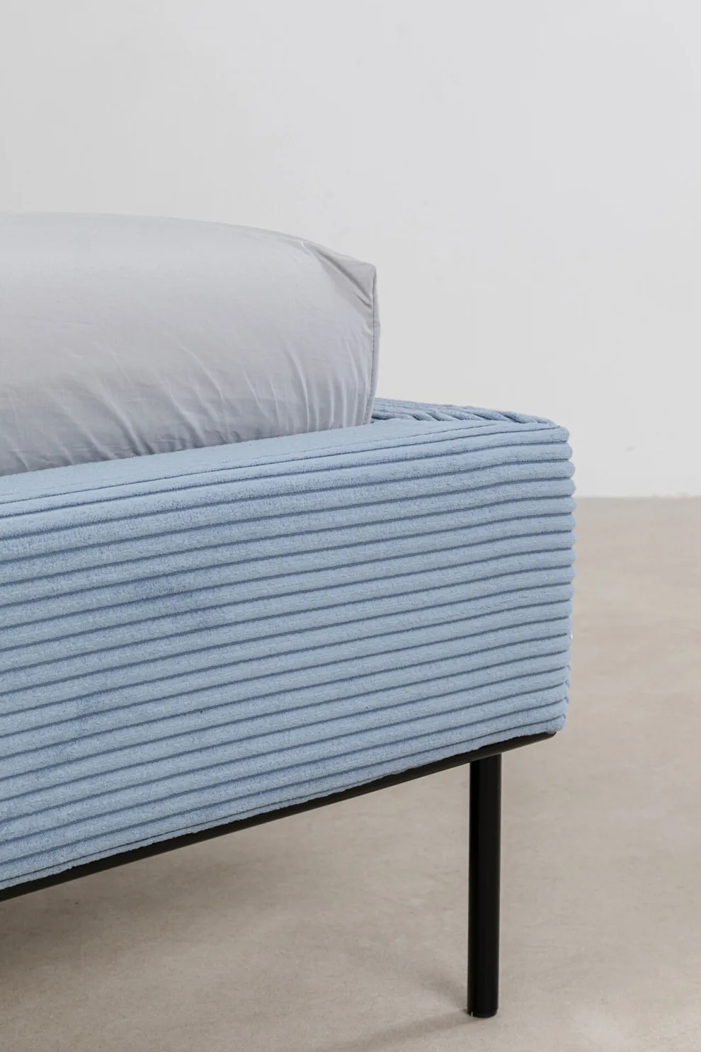 Bed East Side Cord Blue 180x200cm