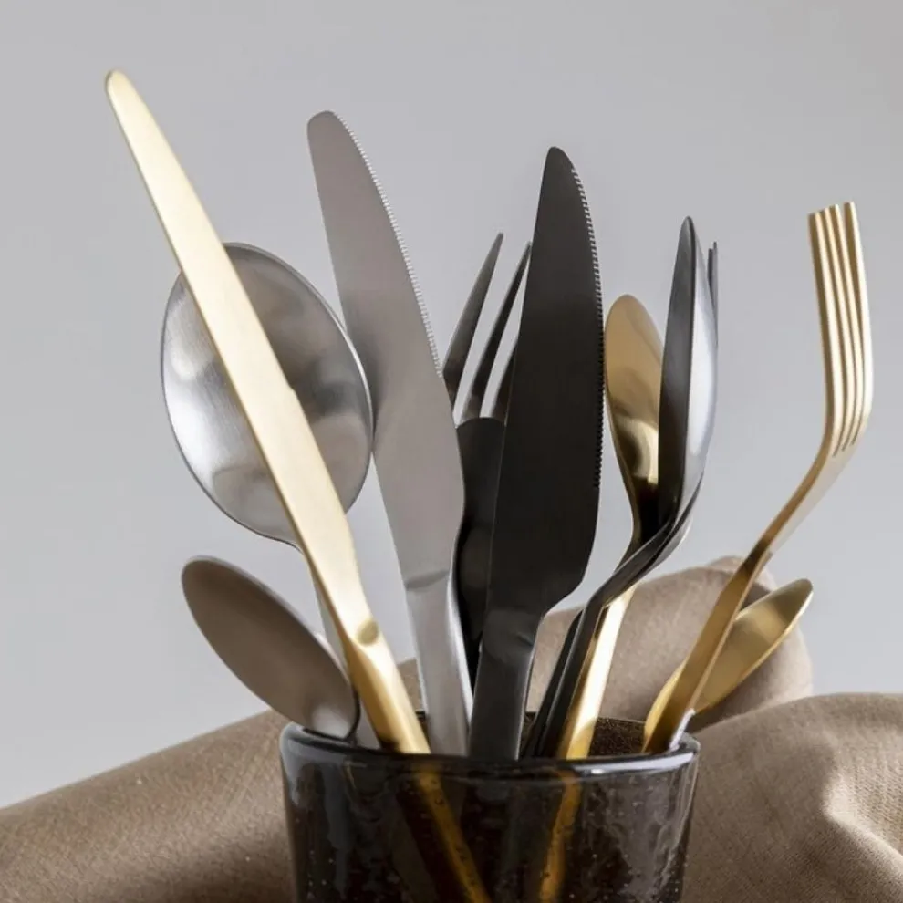 Bestek Gloria Mat Goud (16 Stuks)