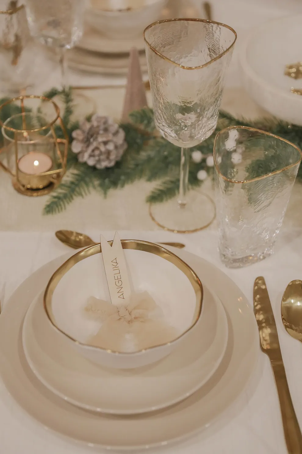 Bestek Gloria Mat Goud (16 Stuks)