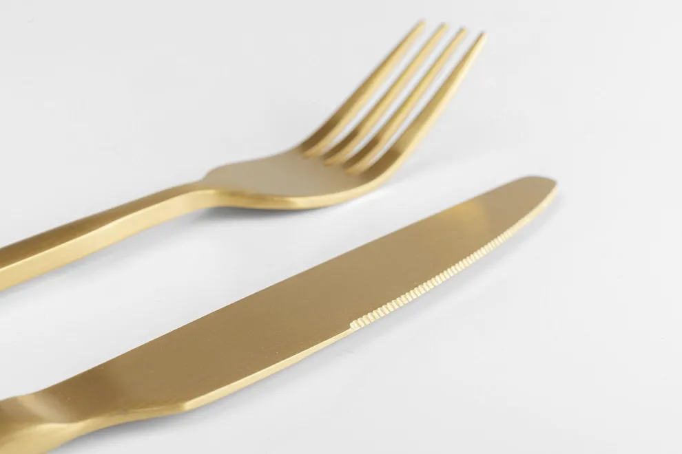 Bestek Gloria Mat Goud (16 Stuks)