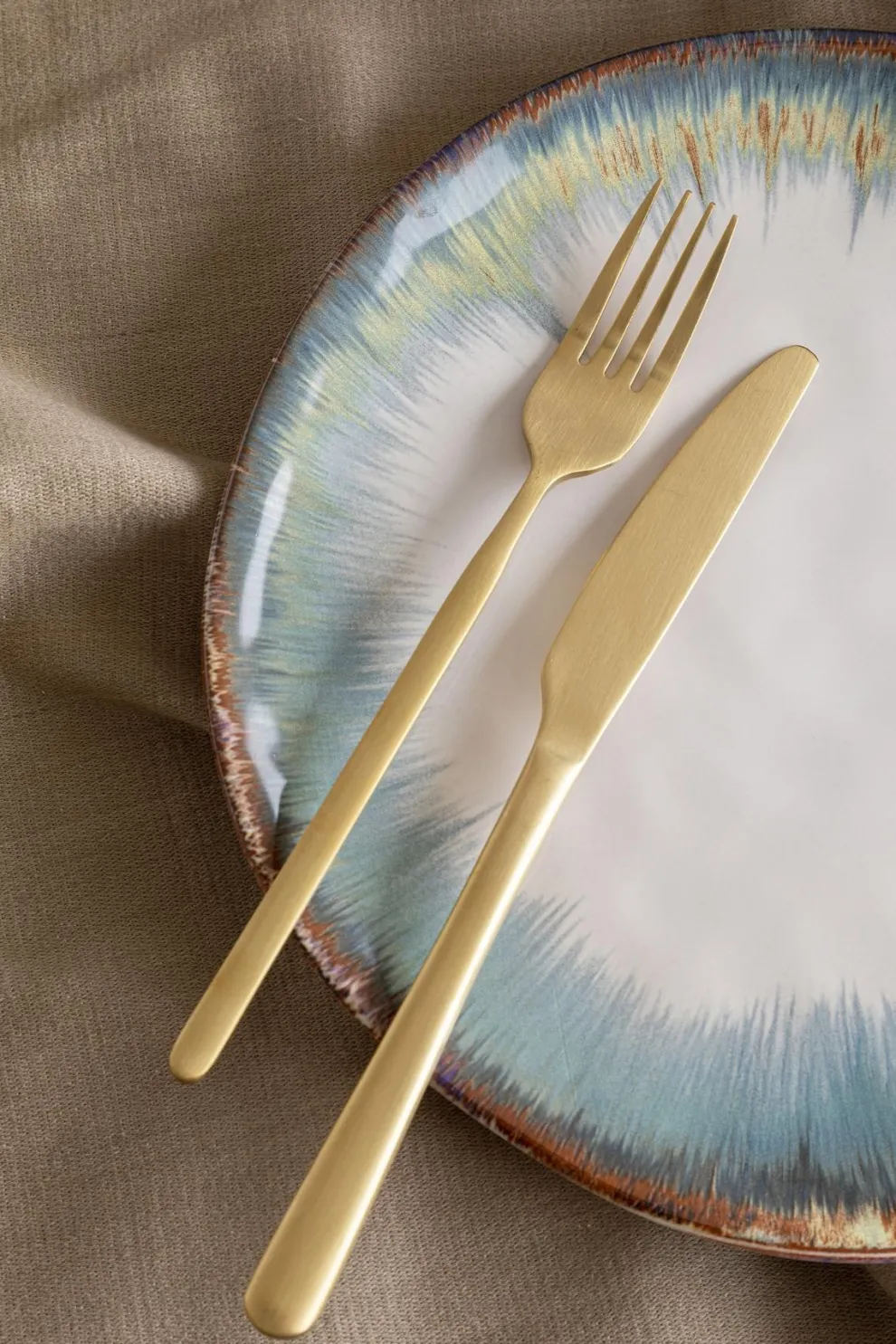 Bestek Gloria Mat Goud (16 Stuks)