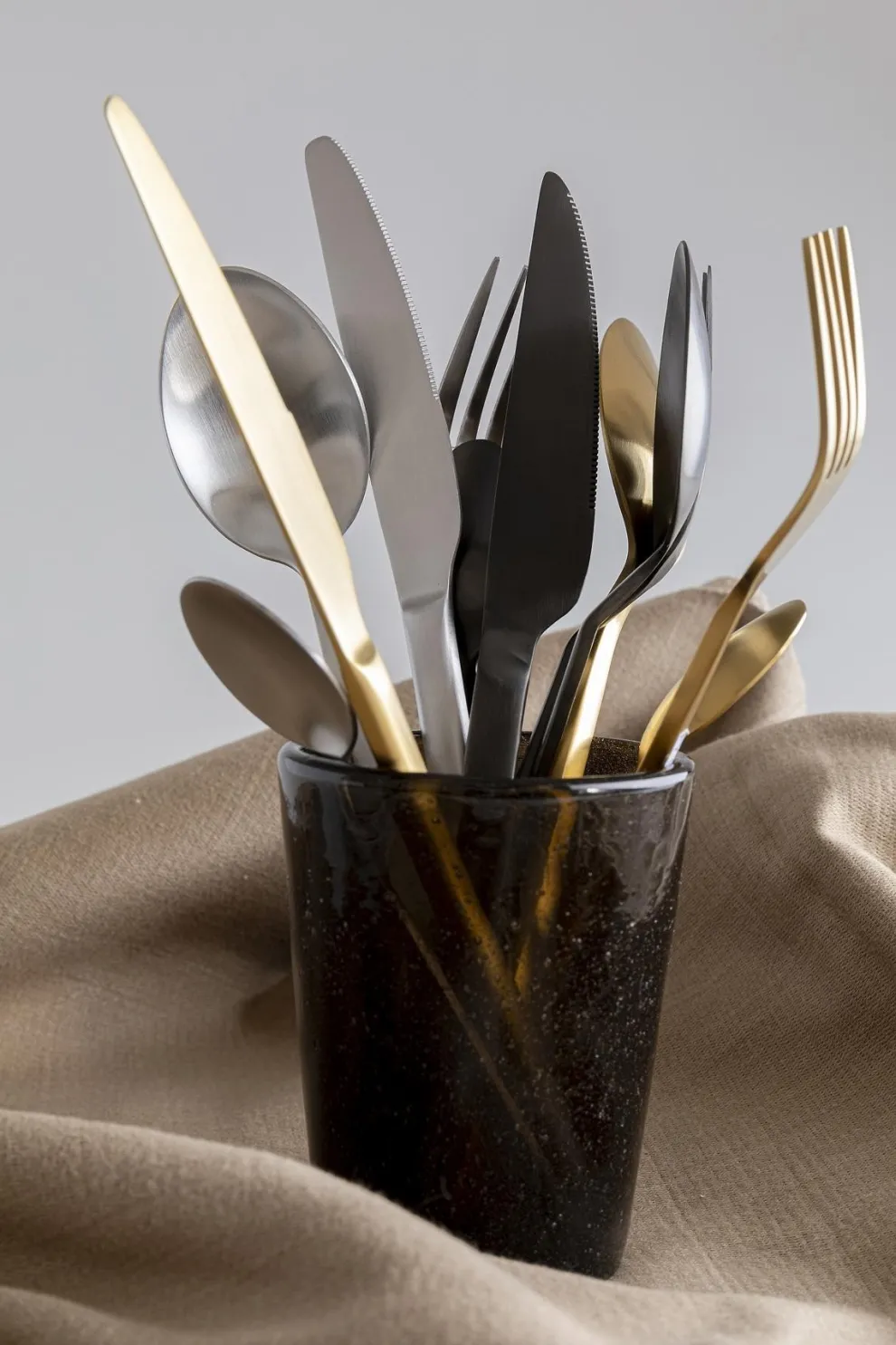 Bestek Gloria Mat Goud (16 Stuks)