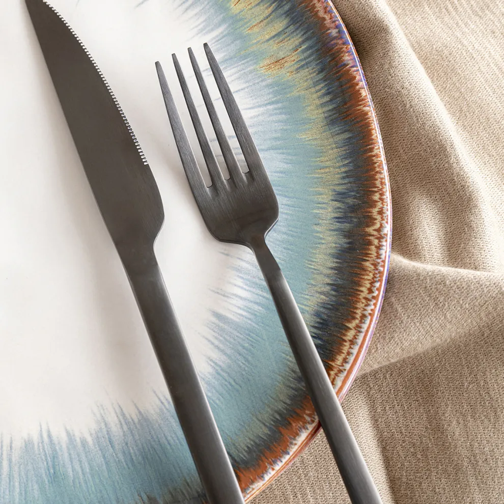 Bestek Gloria Mat Zwart (16 Stuks)