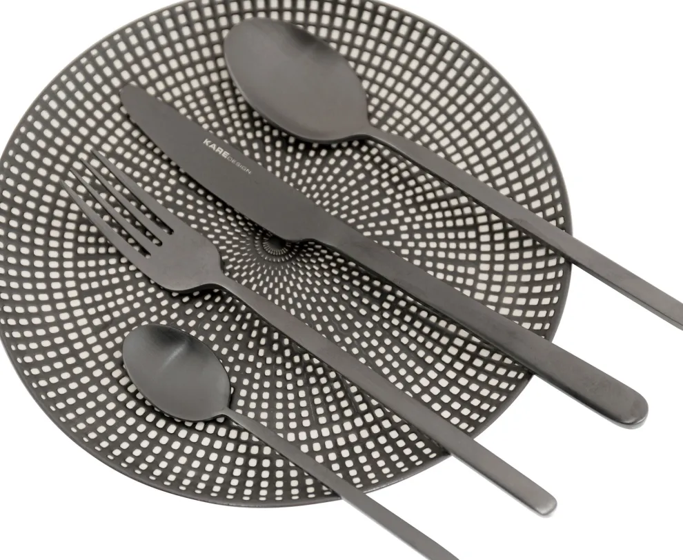 Bestek Gloria Mat Zwart (16 Stuks)