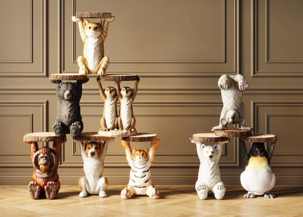 Bijzettafel Animal Ms Cat Ø33cm