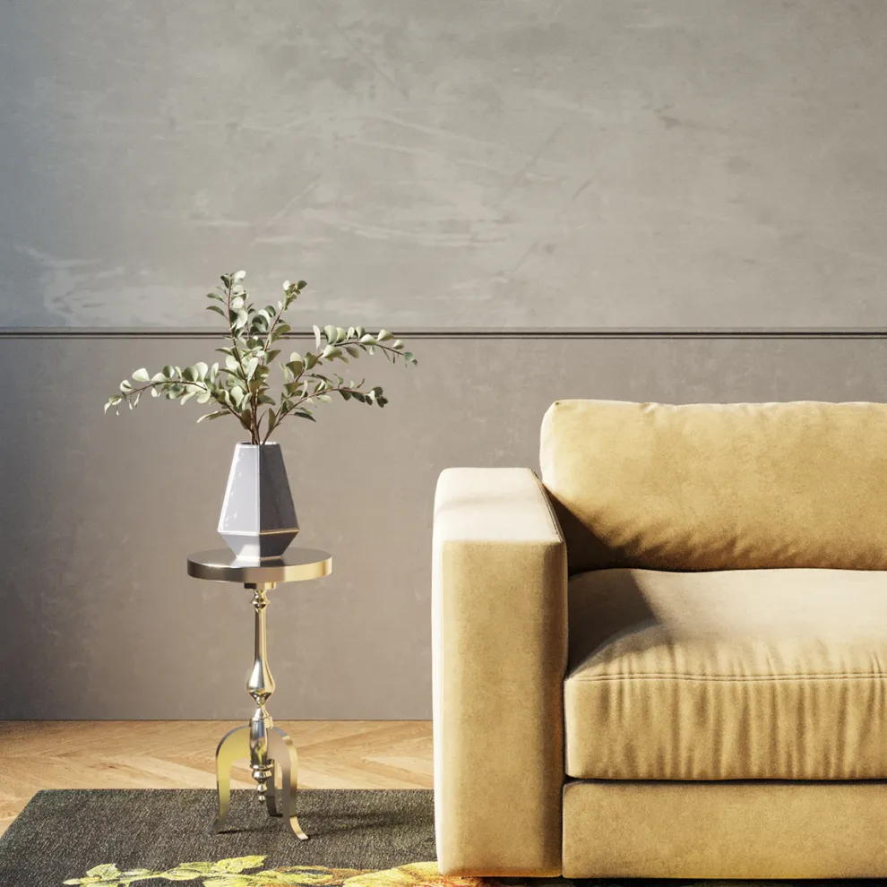 Bijzettafel Barocco Alu Ø27cm