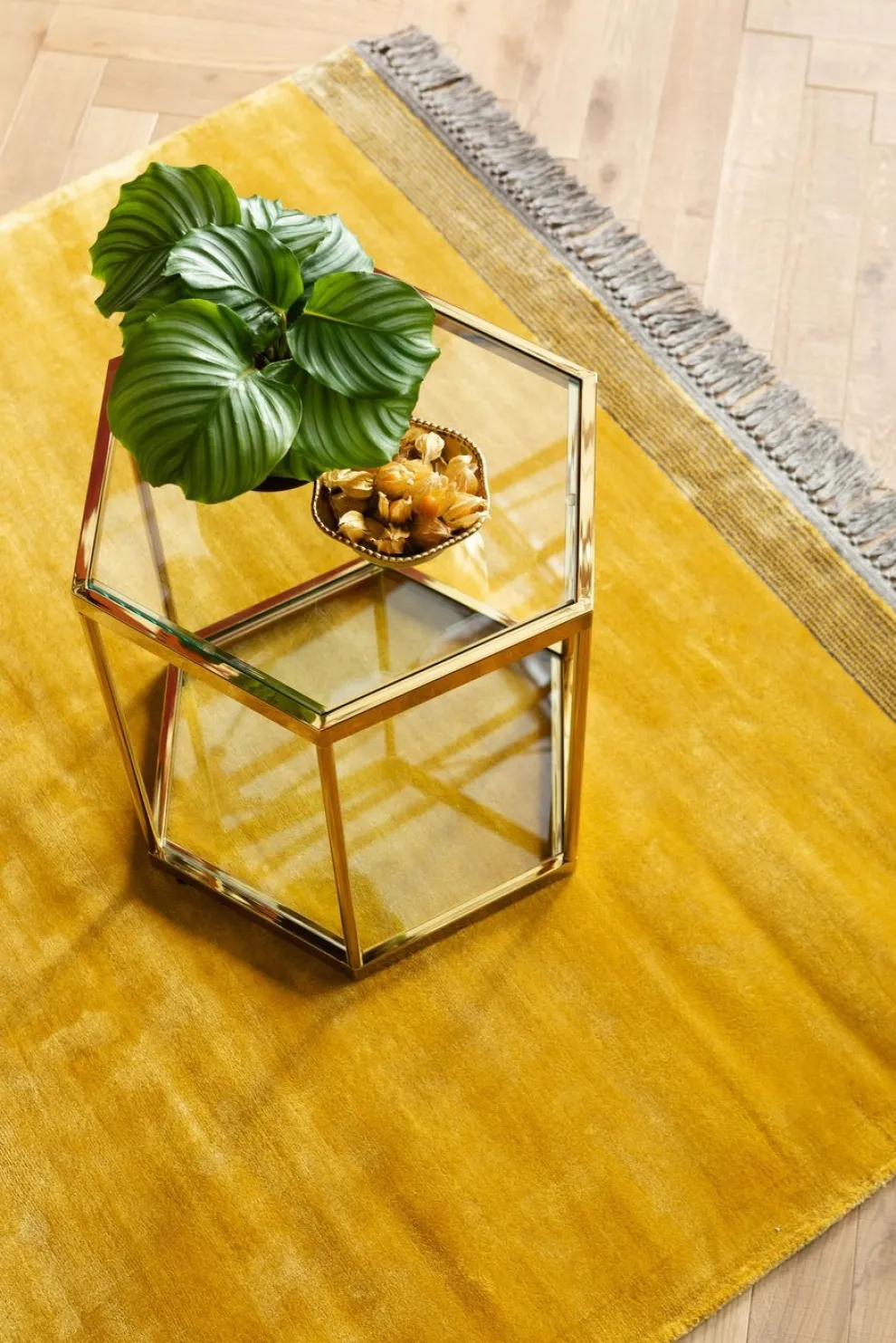 Bijzettafel Comb Goud 55cm