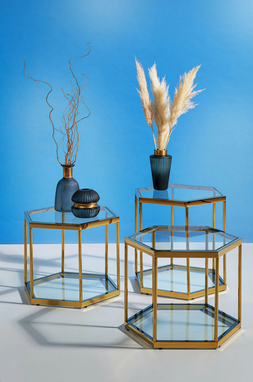 Bijzettafel Comb Goud 55cm