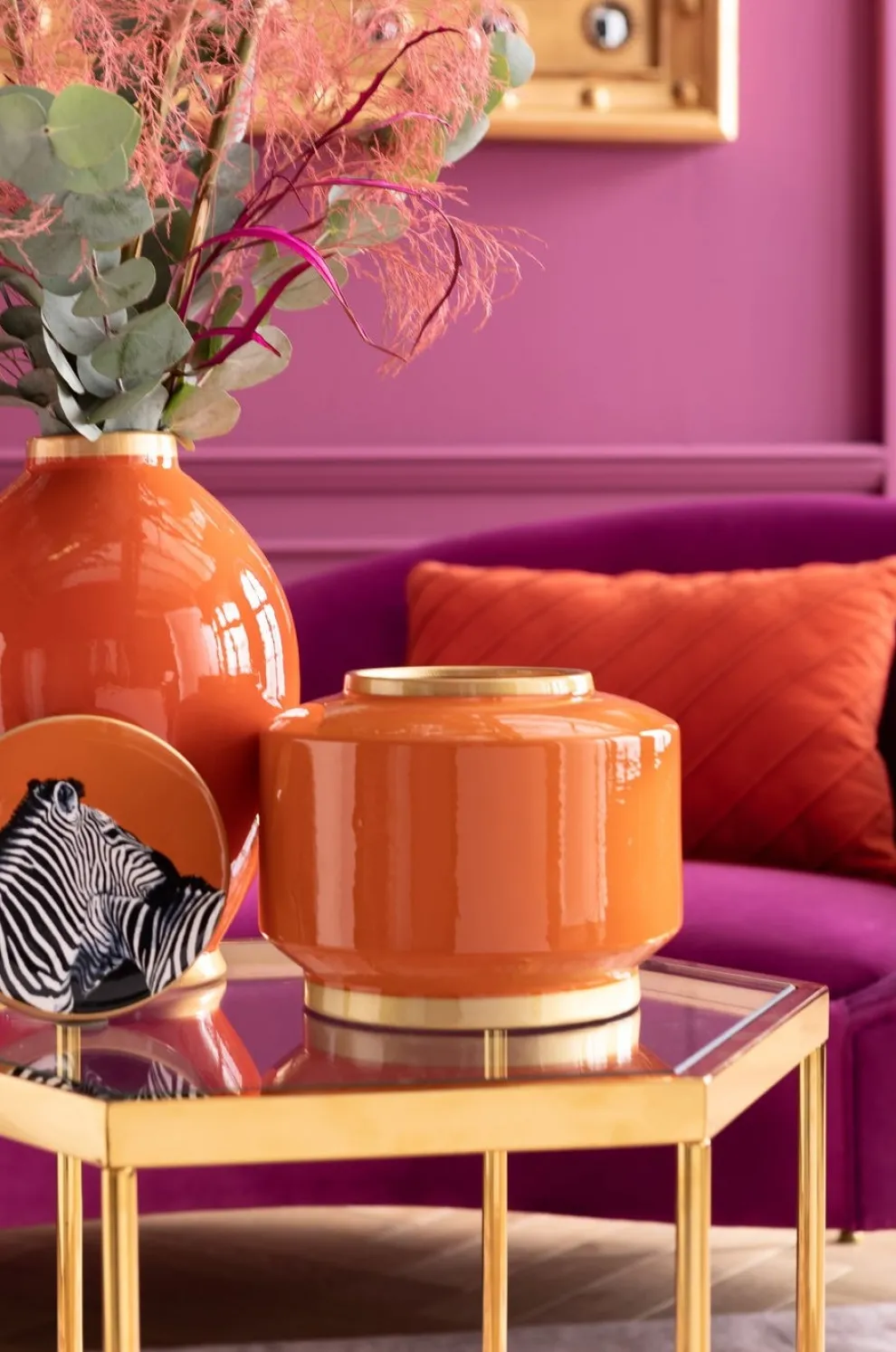 Bijzettafel Comb Goud 55cm