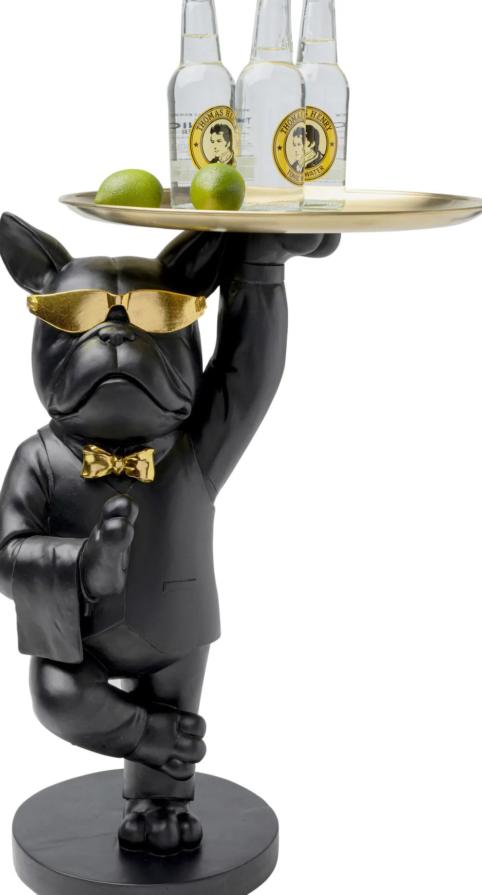 Bijzettafel Cool Bulldog Dienblad Black 34x55cm