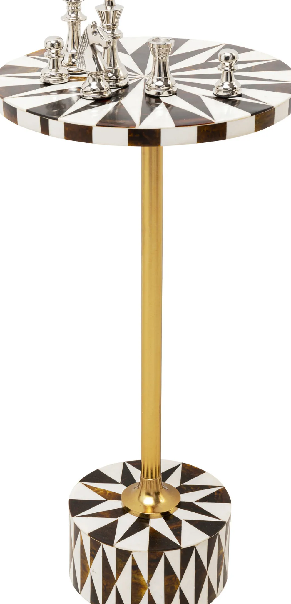 Bijzettafel Domero Star Brown White Ø25cm