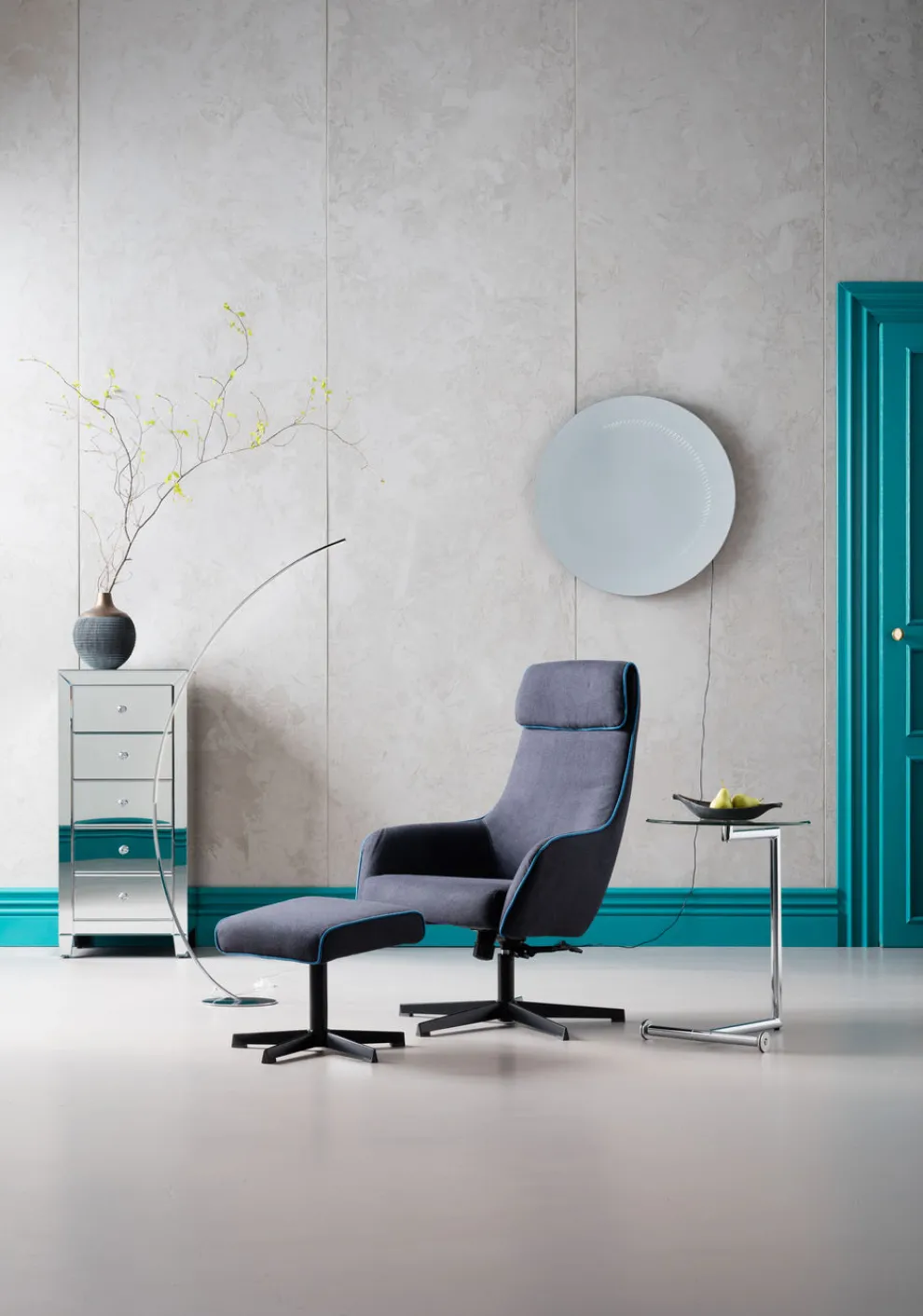 Bijzettafel Easy Living Helder Glas Ø46cm