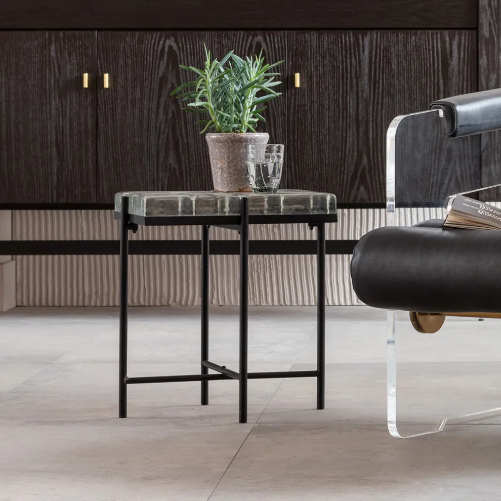 Bijzettafel Iceline Black 43x33cm