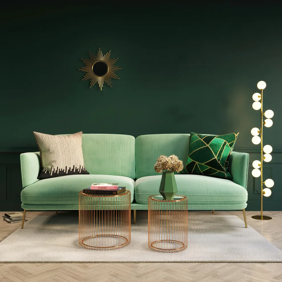 Bijzettafel Wire Koper (2-delig) Ø44cm