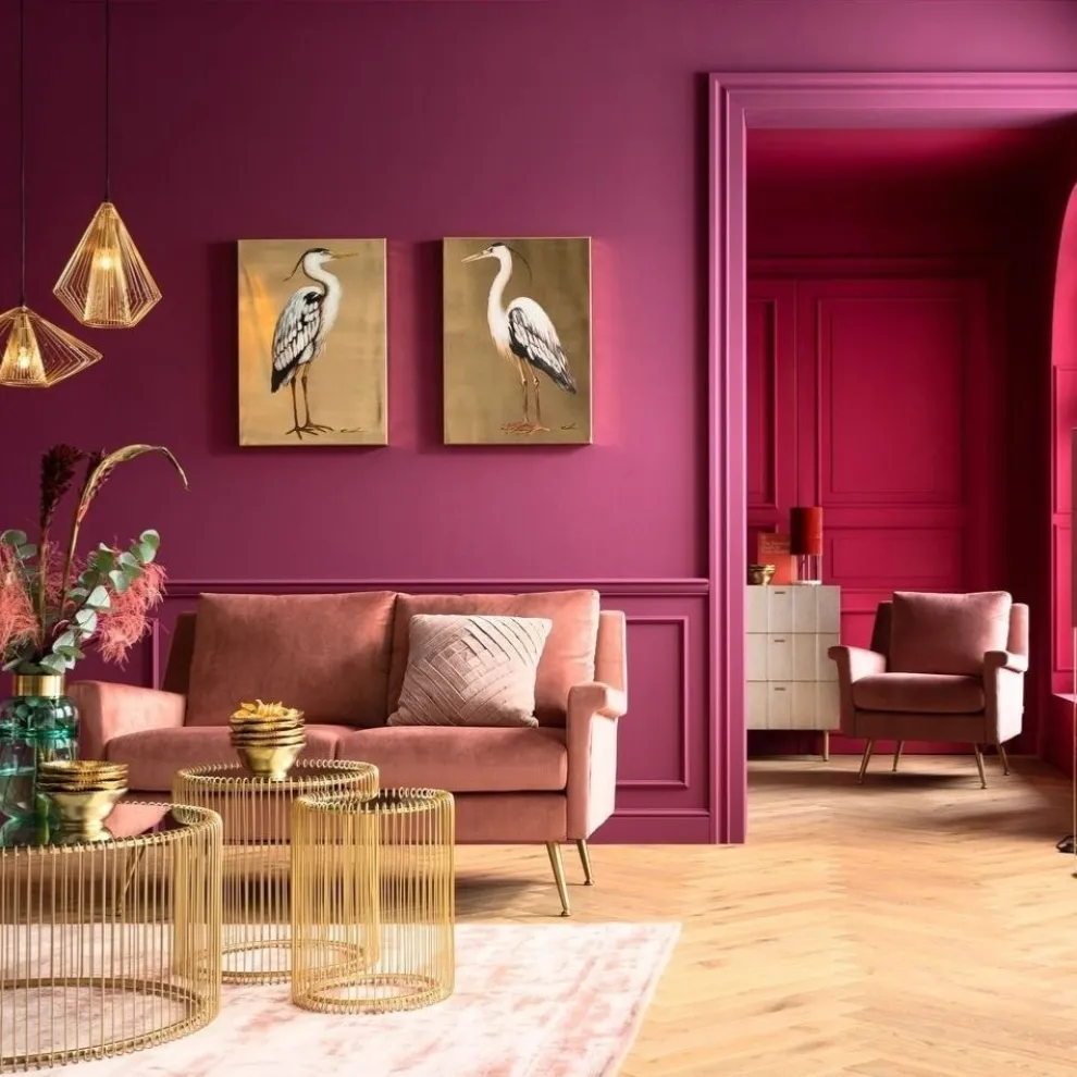 Bijzettafel Wire Messing (2-delig) Ø44cm