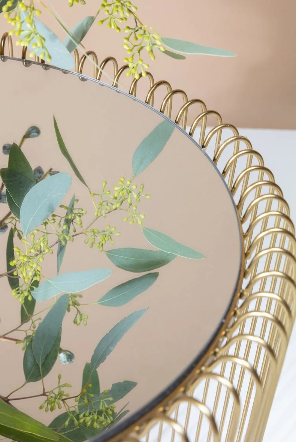 Bijzettafel Wire Messing (2-delig) Ø44cm